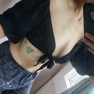 Don't Ask Why puff sleeve belly dancer shirt